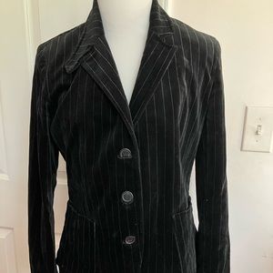 J Crew black striped blazer Sz 6